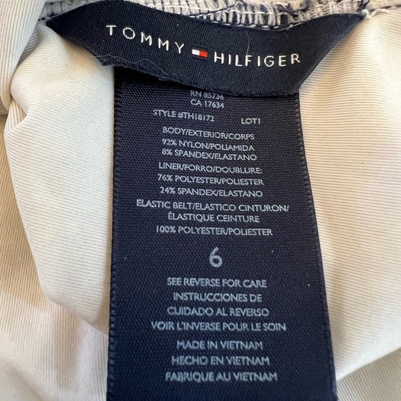 TOMMY HILFIGER Women’s Racerback, Collared and Belted Bathing Suit, Size 6 - Picture 4 of 5